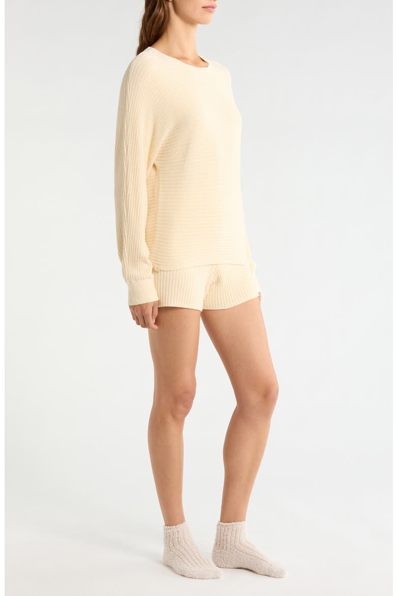 CozyChic® Ribbed Pullover & Shorts, Alternate, color, DAFFODIL