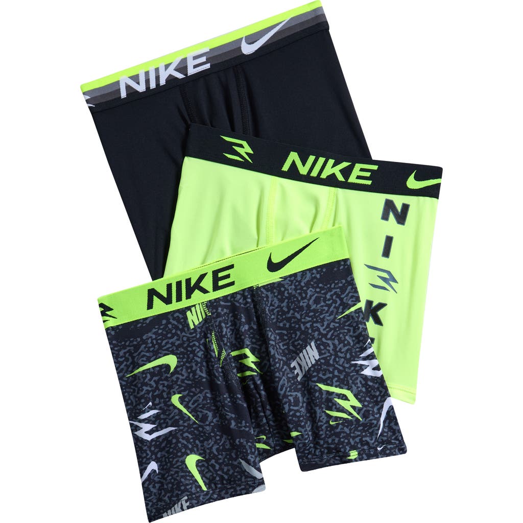 3 Brand 3-pack Assorted Logo Boxer Briefs In Multi