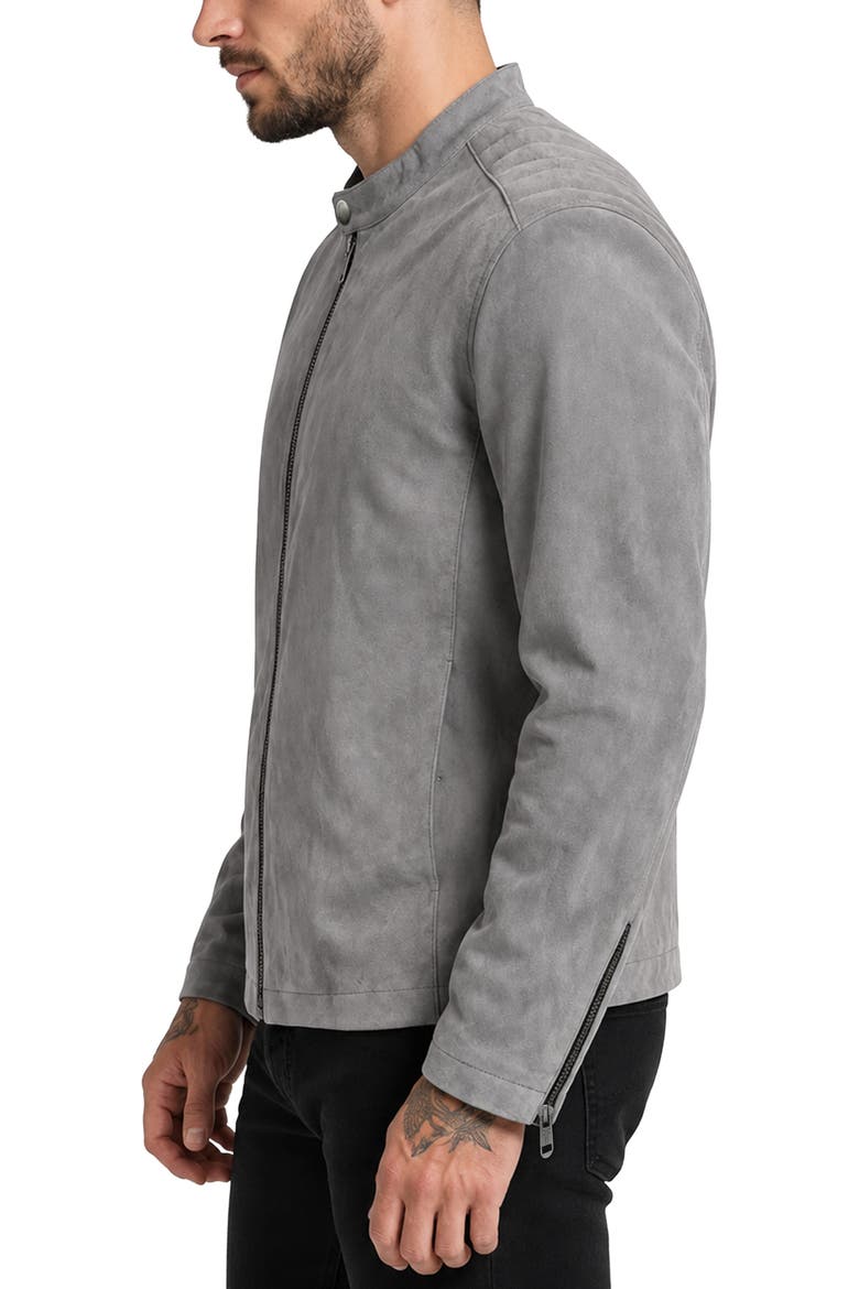 Goat Suede Antique Jacket, Alternate, color, GRAY