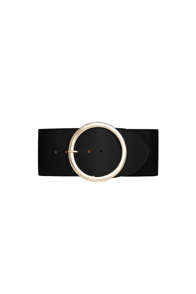 La Splendide Leather Belt, Main, color, Black