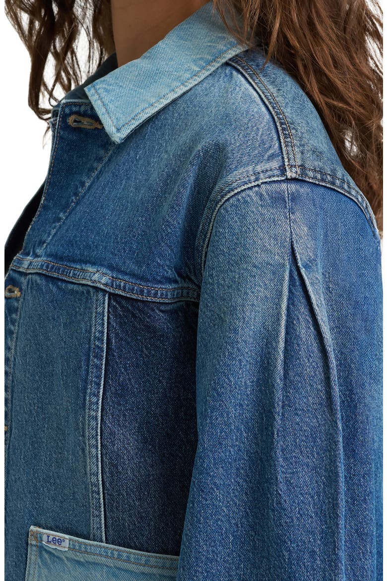 Patched Denim Chore Jacket, Alternate, color, STORMING OUT