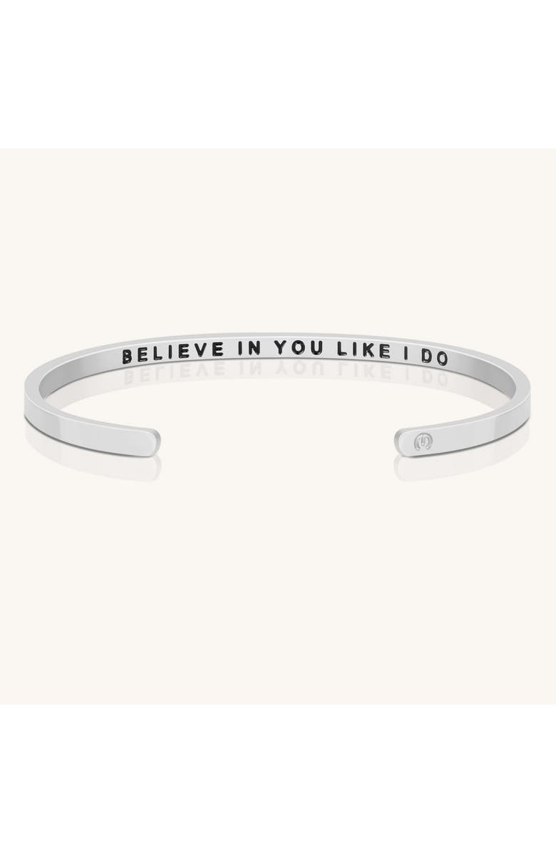 Mantra Believe In You Like I Do (within) bracelet, Main, color, Silver