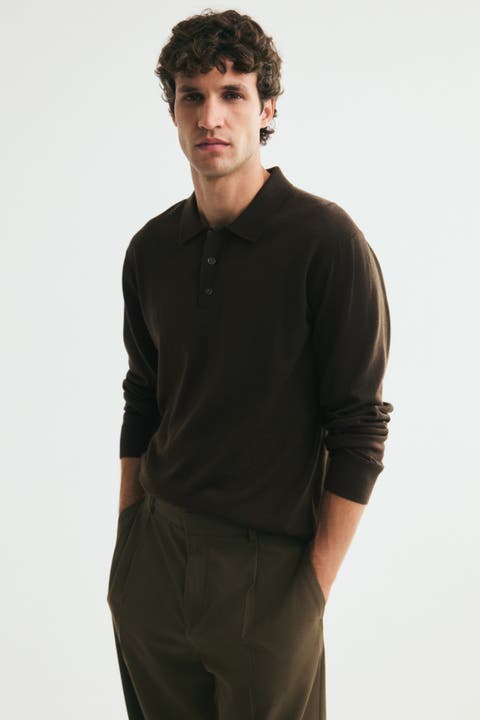 Regular-Fit Merino Wool Polo Shirt