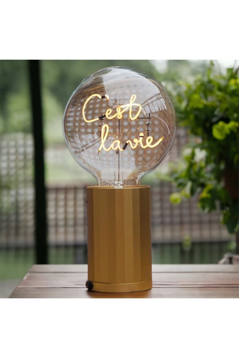 Cest Lavie Portable Table Lamp, Alternate, color, Gold
