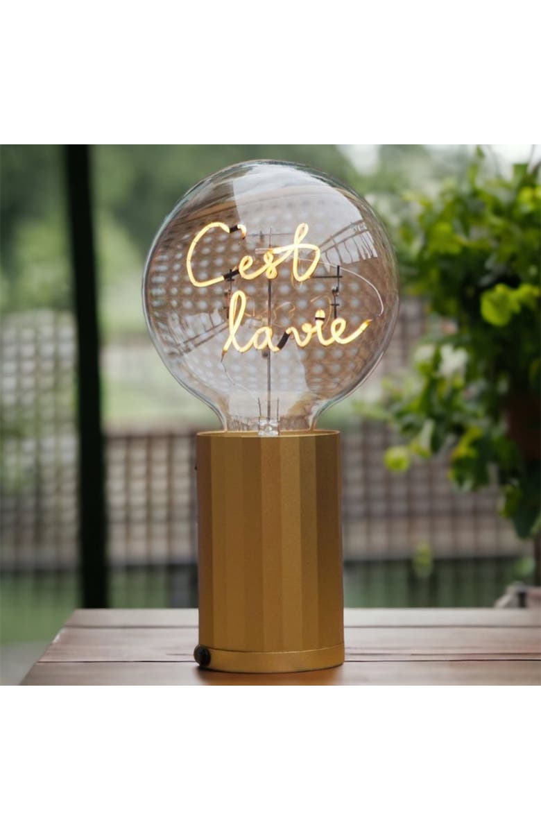 MITB Cest Lavie Portable Table Lamp, Alternate, color, Gold