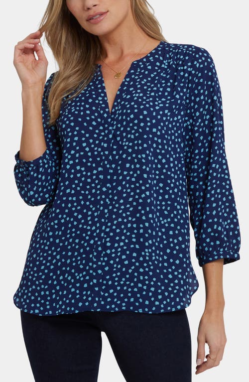 Nydj Pintuck Top In Blue