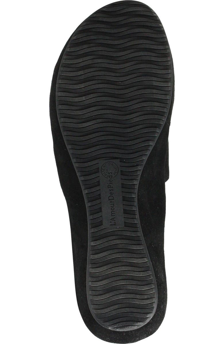 L'Amour des Pieds Catiana Platform Sandal, Alternate, color, Black Kidsuede