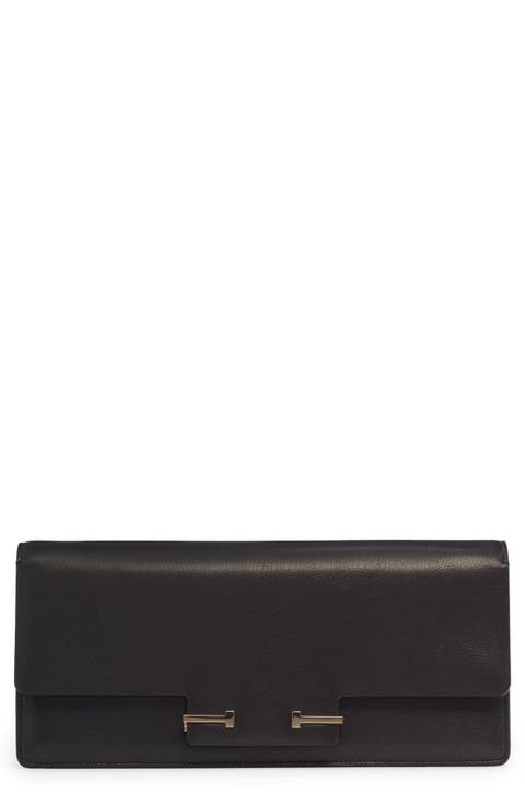 Leather East/West Shoulder Bag