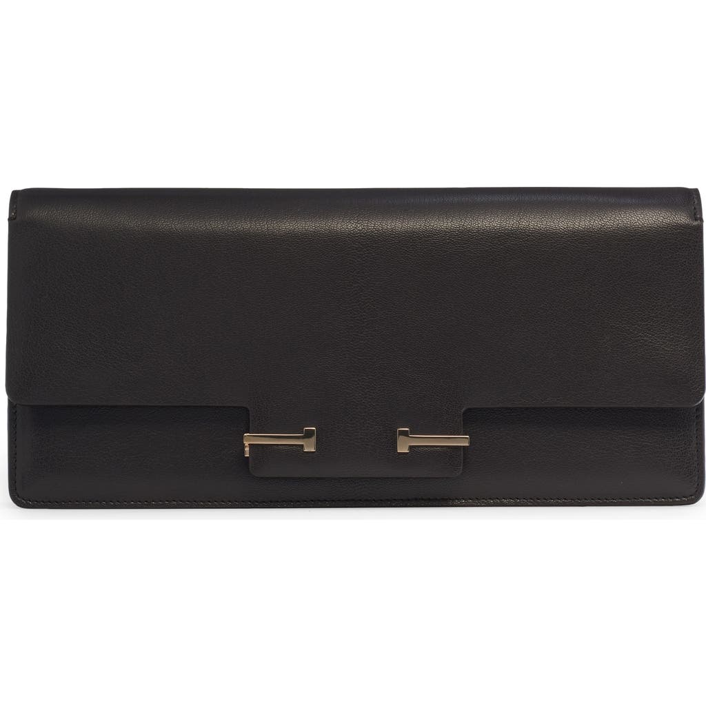 Tom Ford Leather East/west Shoulder Bag In Black