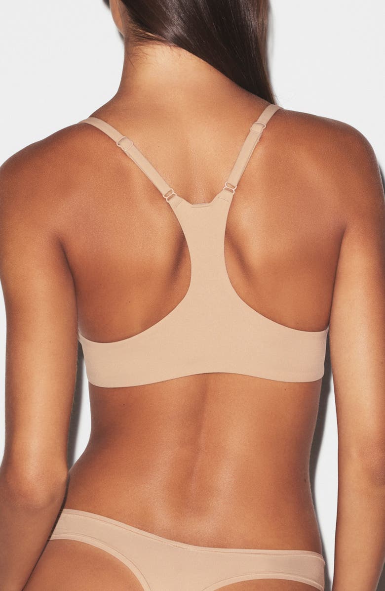 SKIMS Fits Everybody Racerback Demi Bra, Alternate, color, Clay