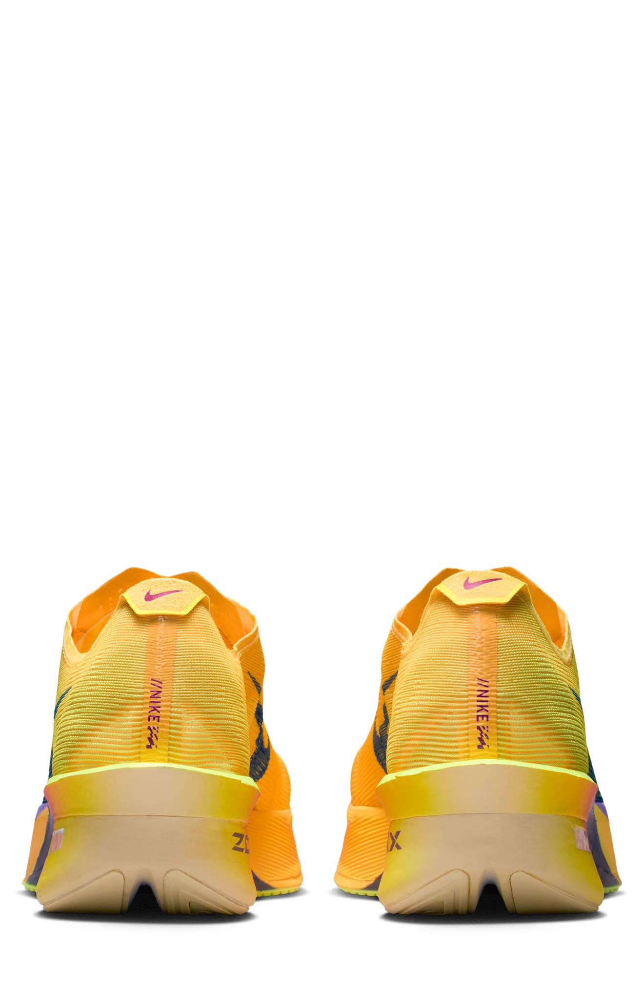Nike Vaporfly 4 Racing Shoe, Alternate, color, Citron Pulse/ Orange/ Indigo
