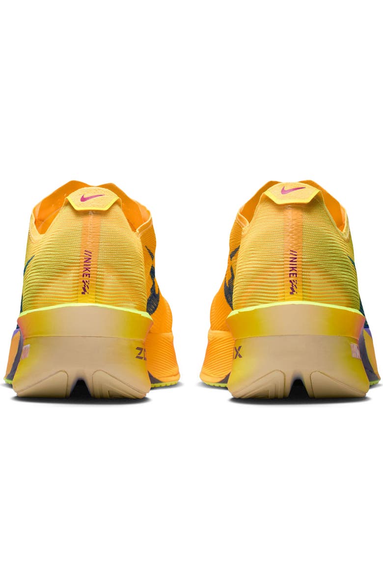 Nike Vaporfly 4 Racing Shoe, Alternate, color, Citron Pulse/ Orange/ Indigo