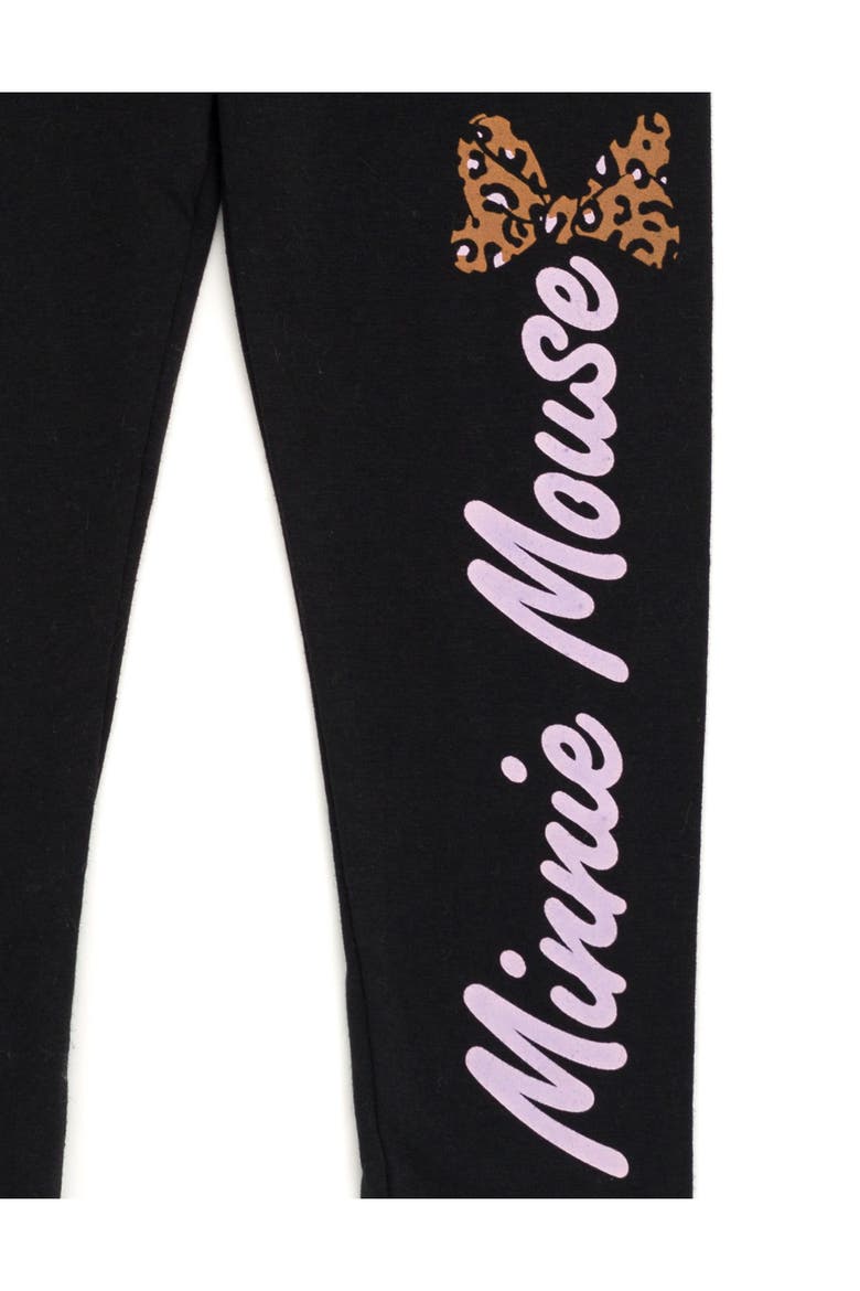 Minnie Mouse Faux Fur Vest Tee and Leggings Set, Alternate, color, Minnie Pink Leopard