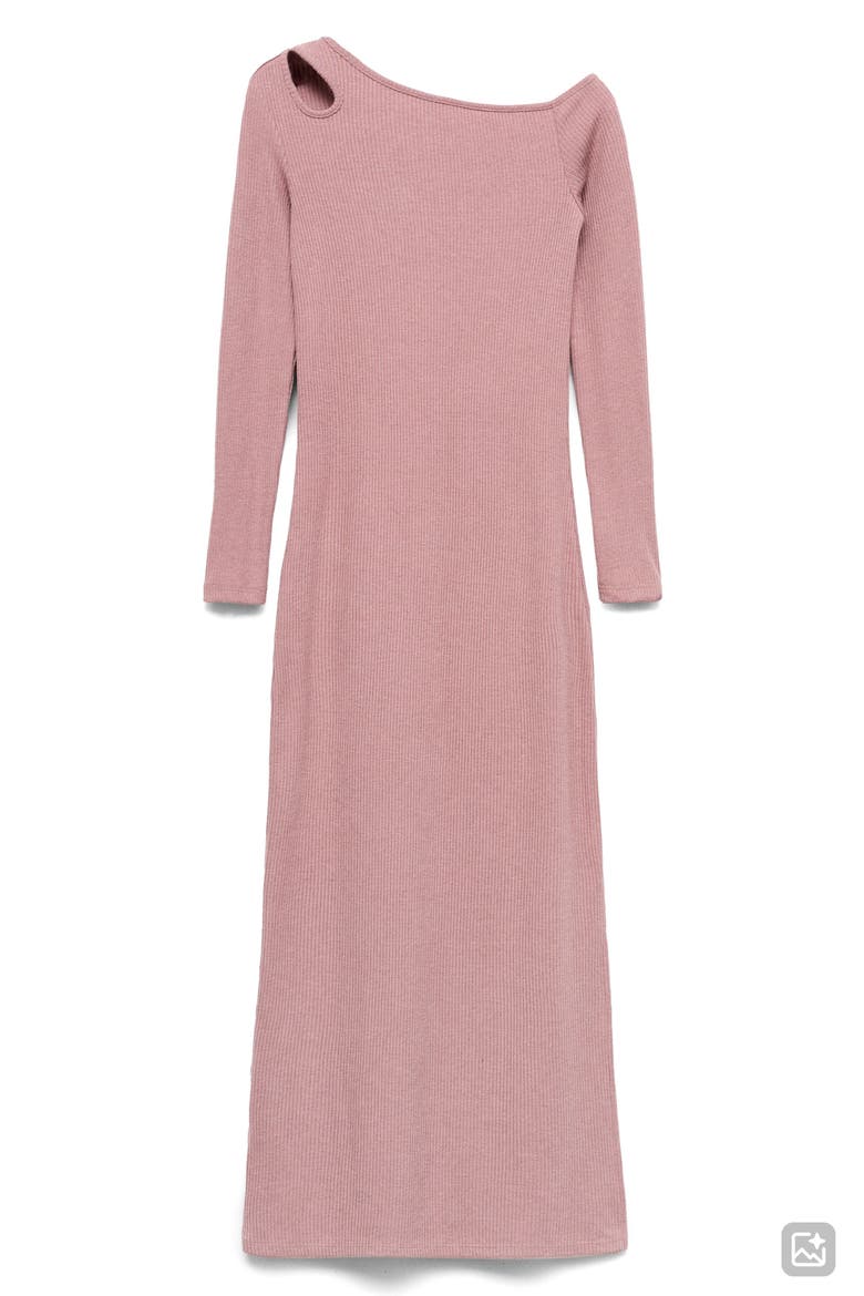 Cutout One-Shoulder Long Sleeve Dress, Alternate, color, PINK
