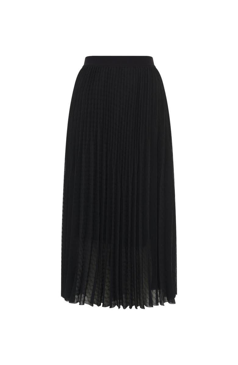 GERARD DAREL Bilal Jacquard Pleated Midi Skirt, Alternate, color, Black