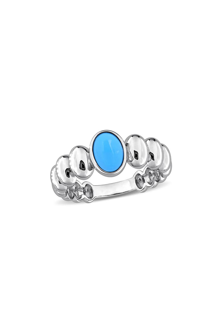 Created Turquoise Sterling Silver Band Ring, Main, color, TURQUOISE