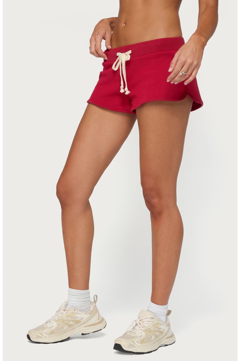 Celiah French Terry Shorts, Alternate, color, RED