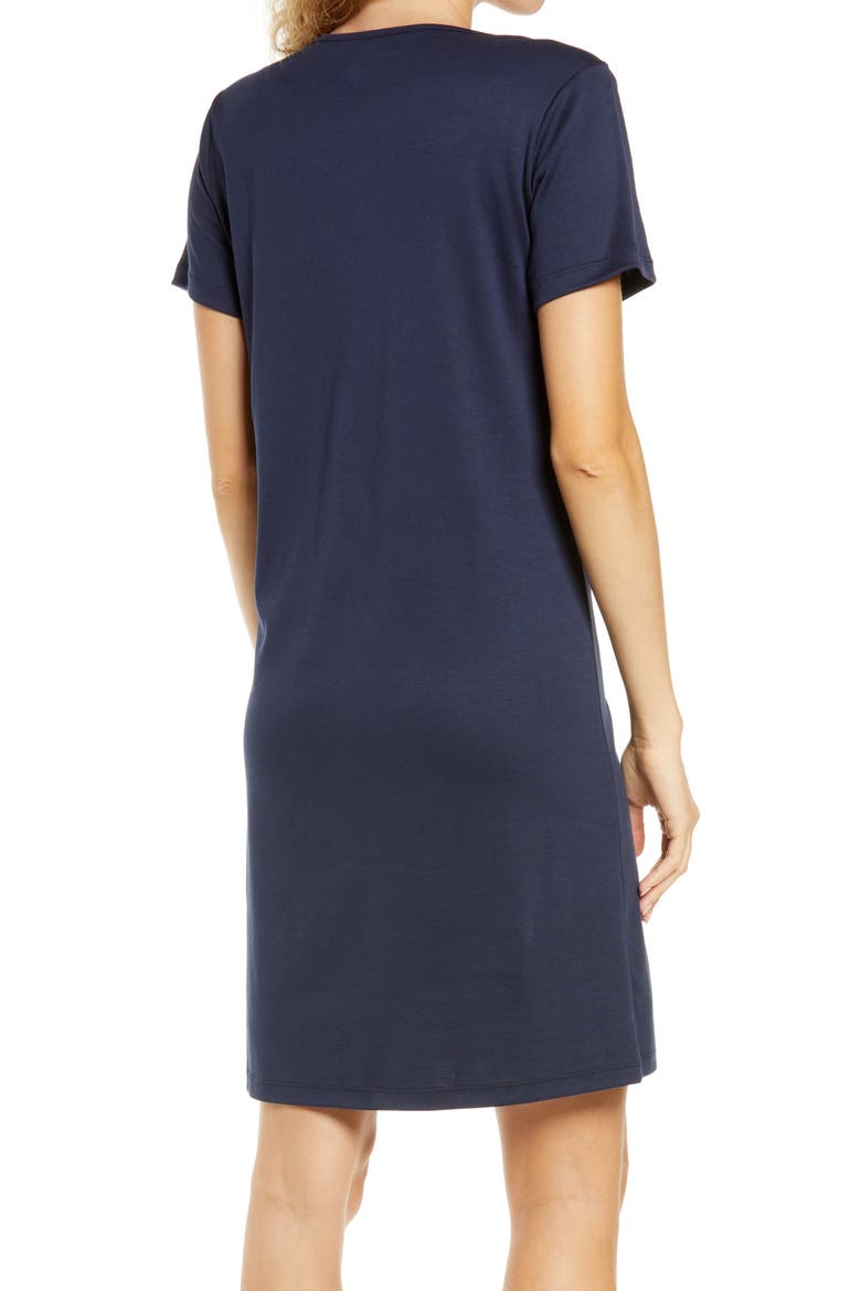 Supima® Cotton Nightgown, Alternate, color, CLASSIC NAVY