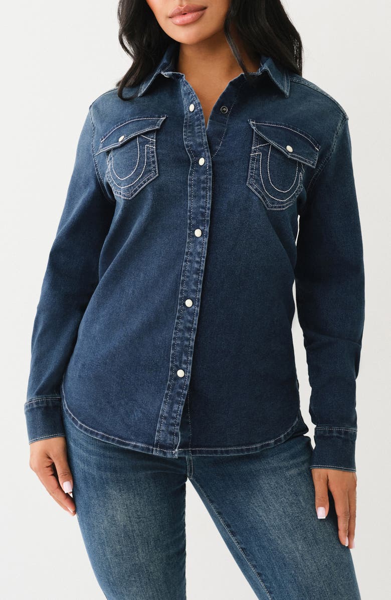 True Religion Georgia Denim Shirt, Main, color,