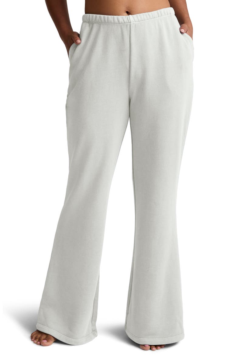 Fade Out Flare Leg Sweatpants, Main, color, WASHED VINTAGE WHITE