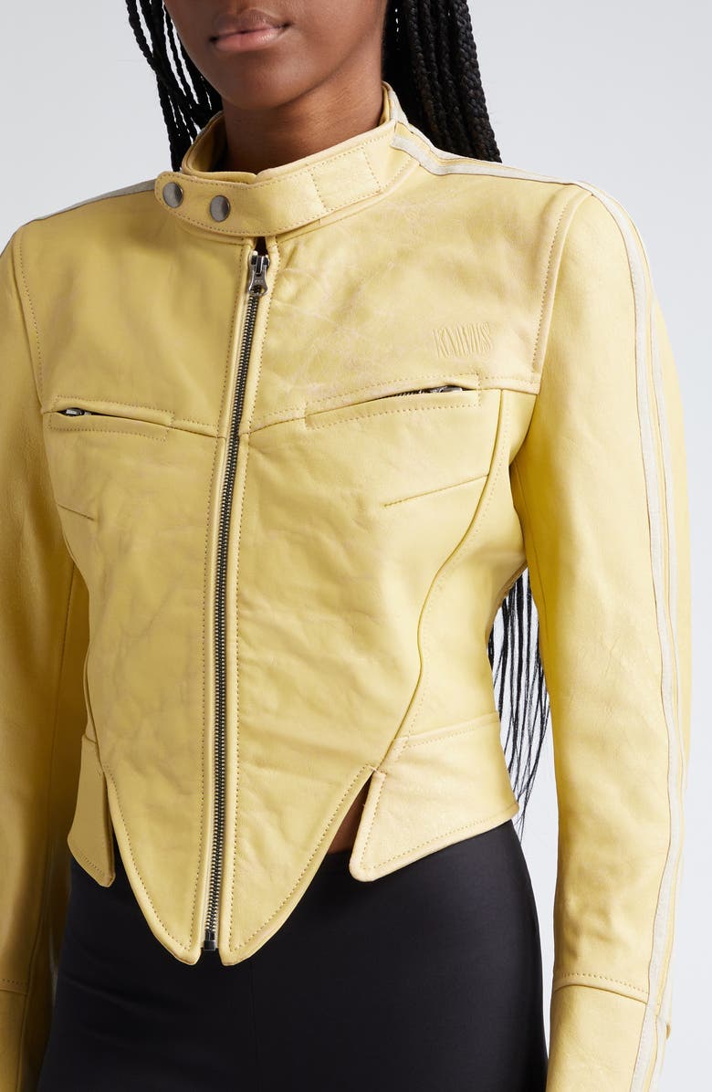 Knwls Claw Lambskin Leather Biker Jacket, Alternate, color, 