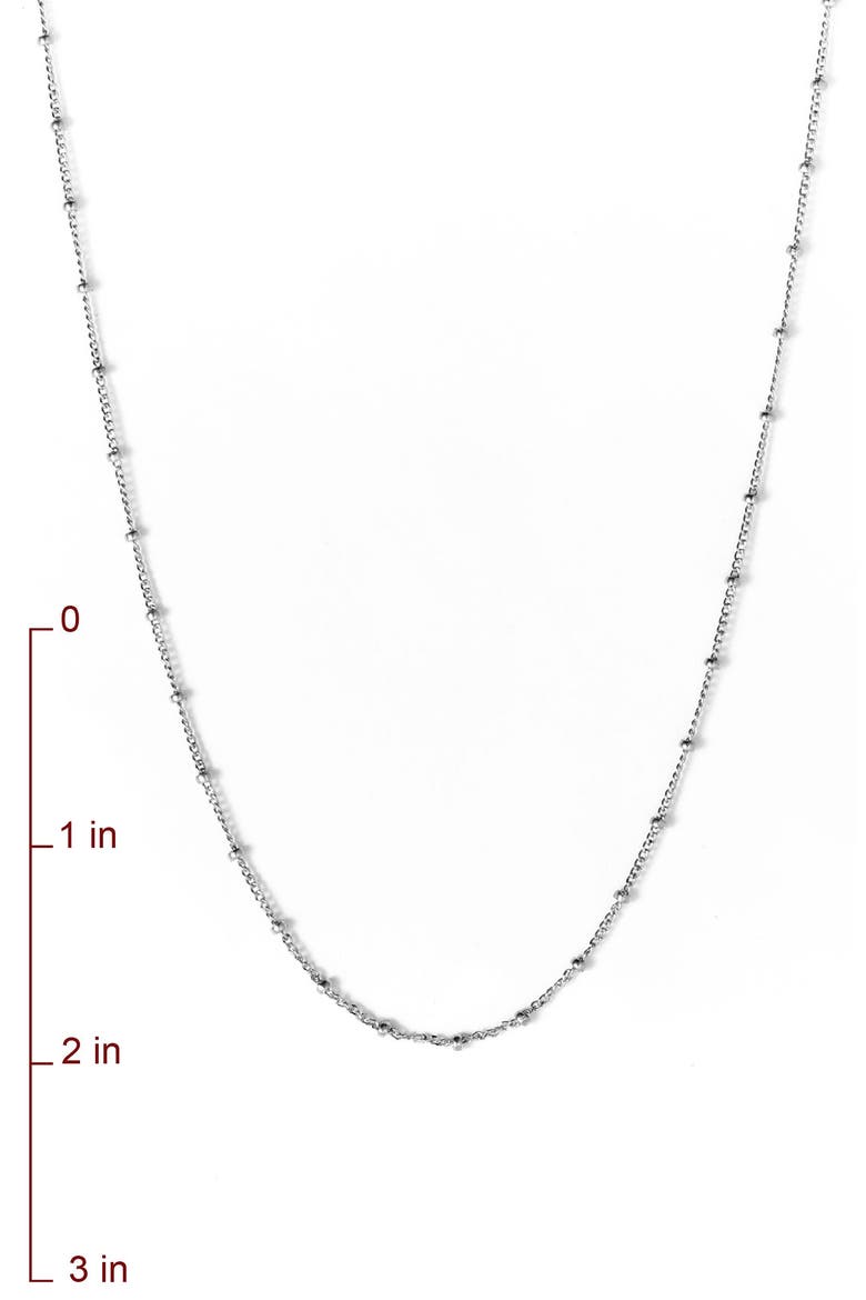 '100 Good Wishes' Long Station Necklace, Alternate, color, STERLING SILVER