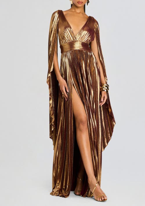 Retroféte Eleri Gown In Golden Mulberry