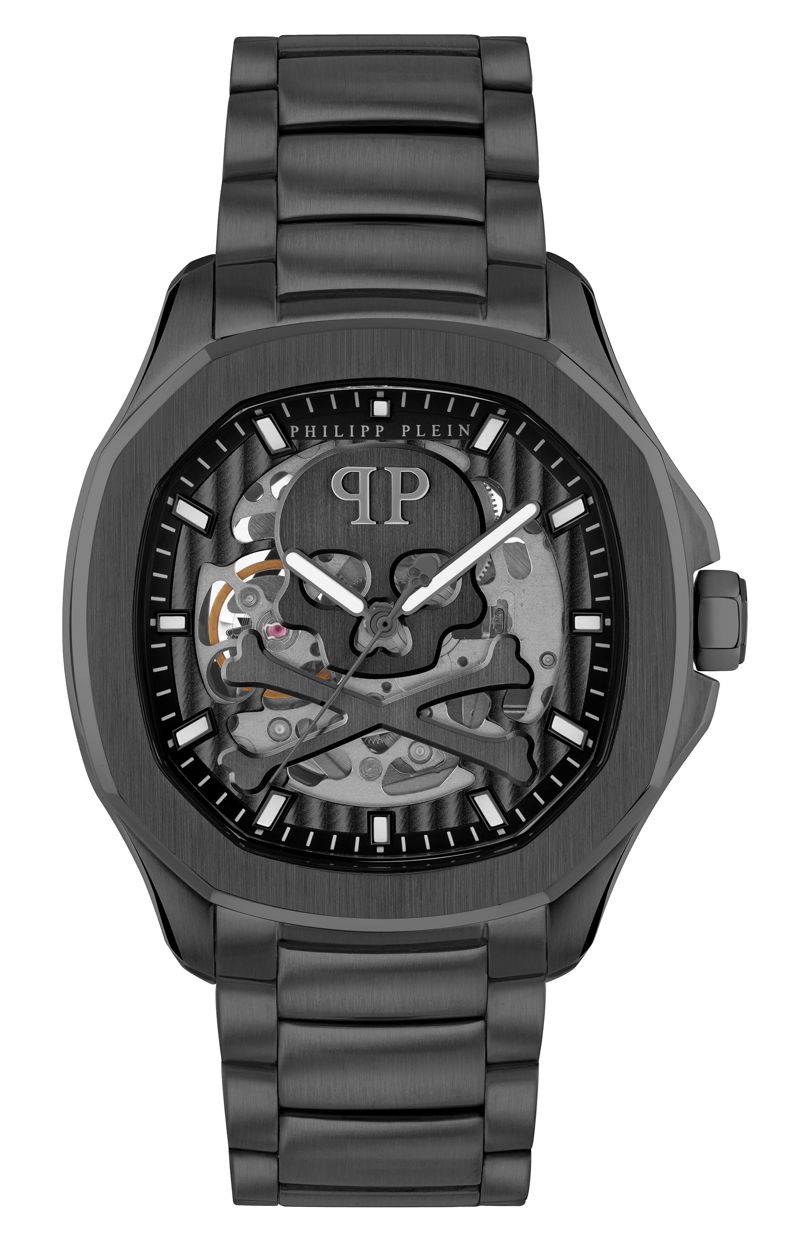 PHILIPP PLEIN Skeleton Spectre Bracelet Watch, 42mm