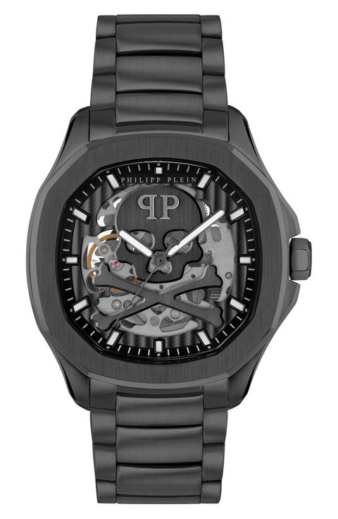 Skeleton Spectre Bracelet Watch, 42mm