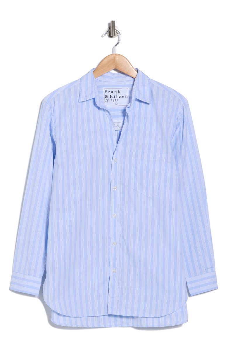 Frank & Eileen Joedy Stripe Cotton Button-Up Shirt, Main, color, Light Blue Multi Stripe