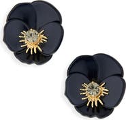 Lele Sadoughi Pansy Button Stud Earrings