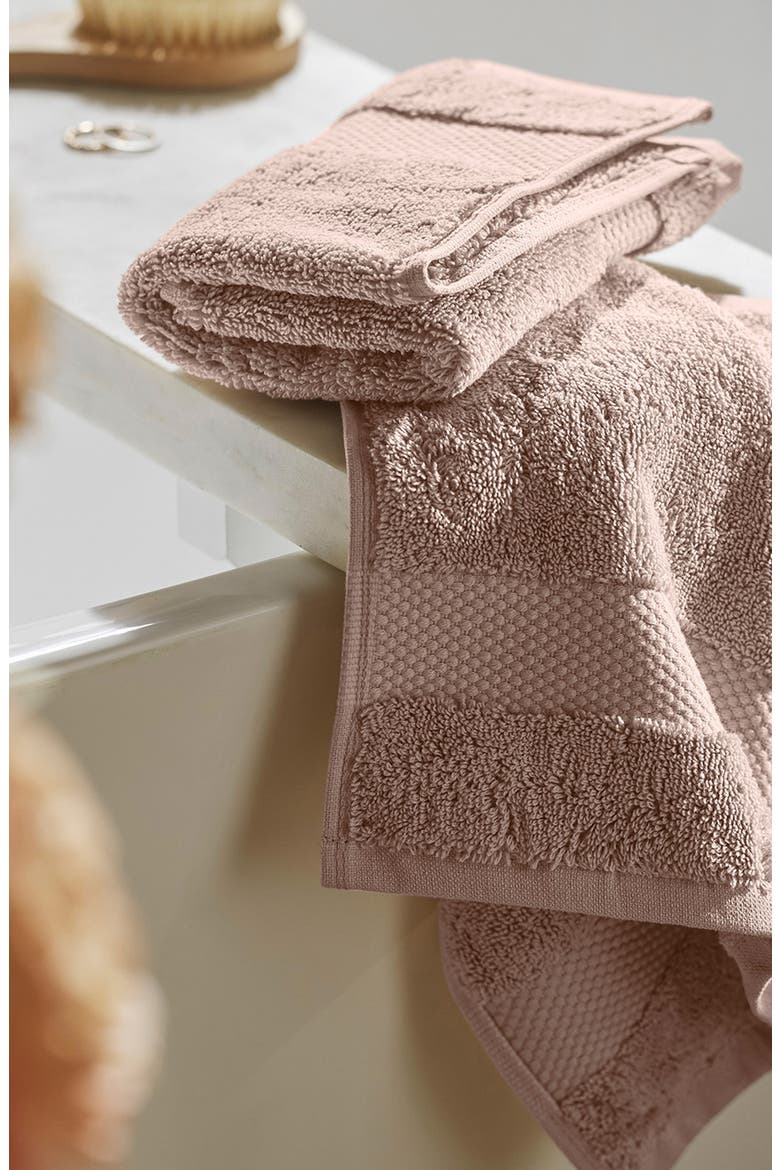 Plush Cotton Bath Towel Set, Alternate, color, DUSTY ROSE