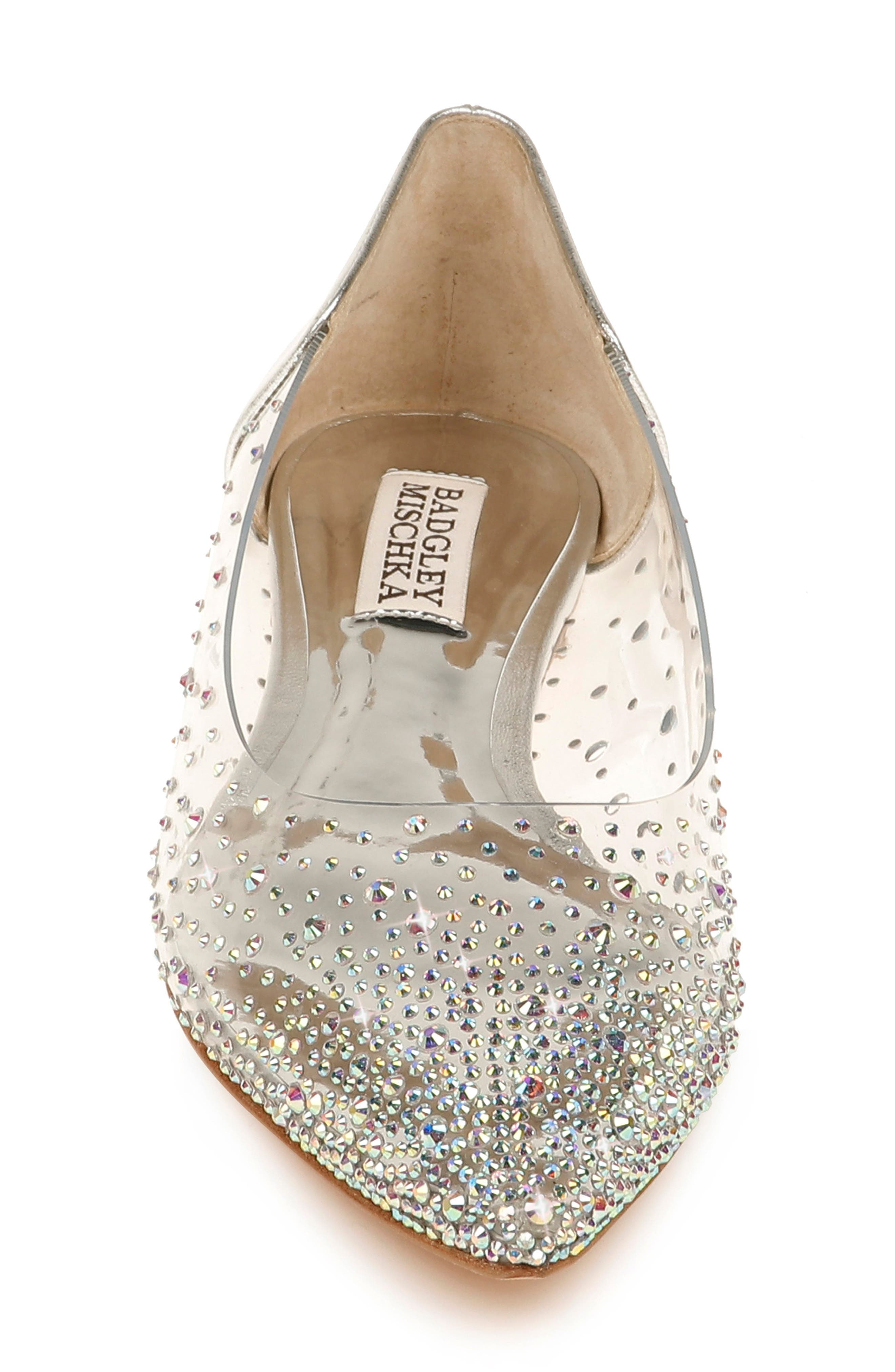 Badgley Mischka Collection Gabi Embellished Pointed Toe Flat, Alternate, color, 