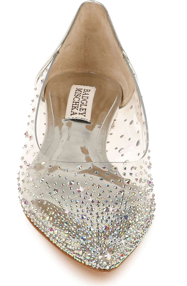 Badgley Mischka Collection Gabi Embellished Pointed Toe Flat, Alternate, color,