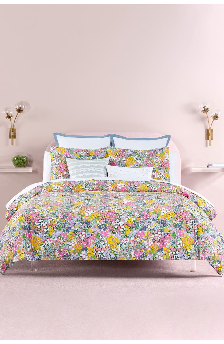 Kate Spade New York floral dots duvet cover 3-piece set - king - lilac, Main, color,