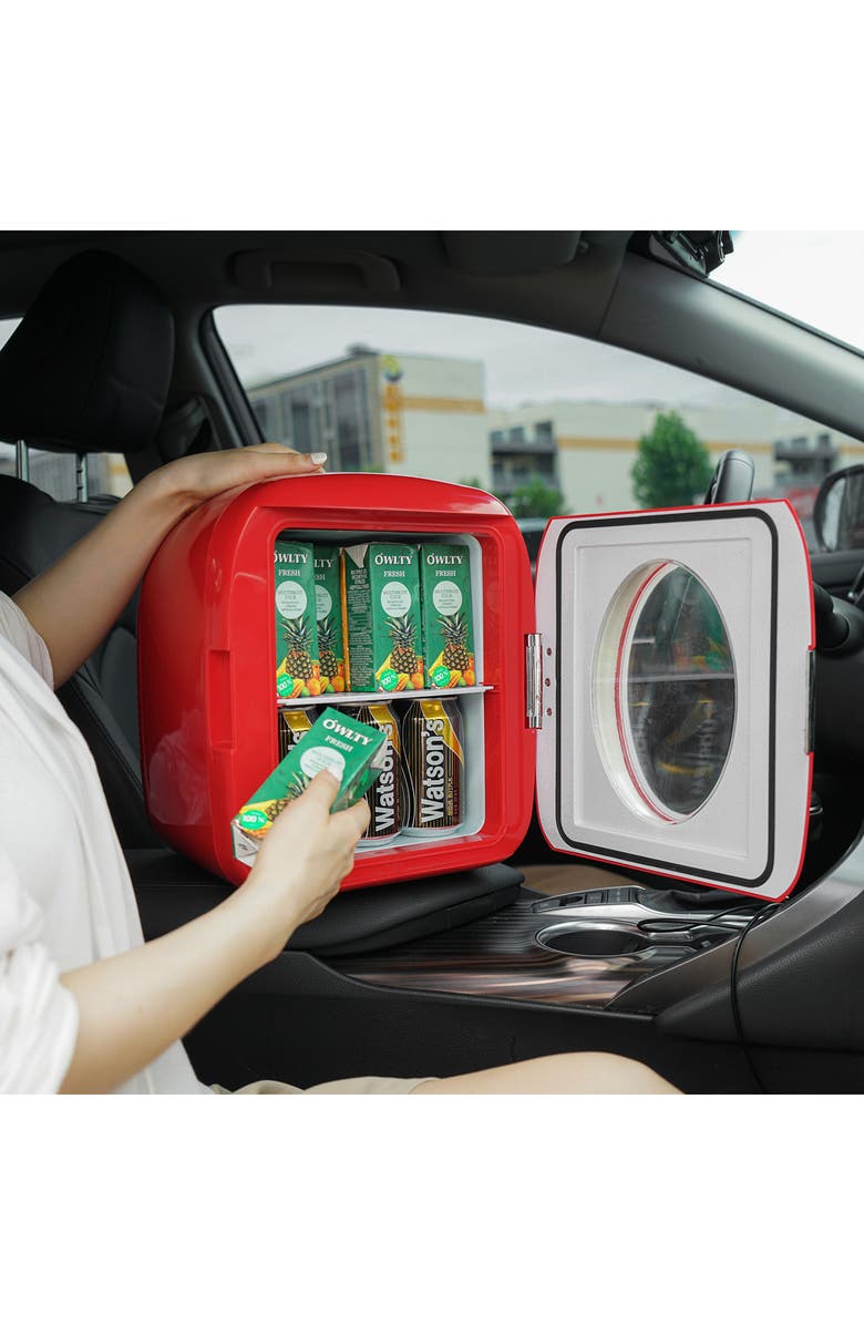 UBER APPLIANCE Chill XL Personal Portable Mini Fridge - Matte Black, Alternate, color, Red