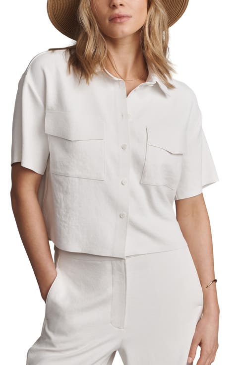 Horizon Crop Button-Up Shirt