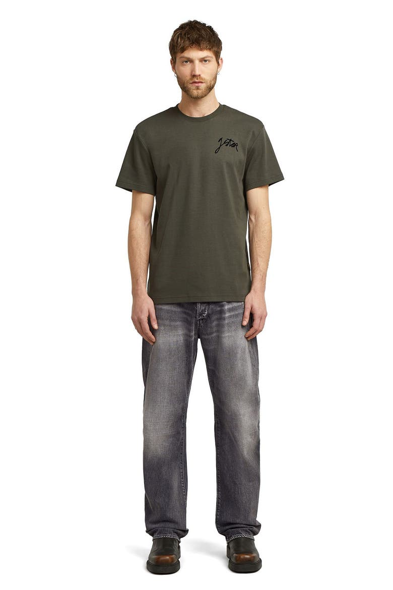 Script Organic Cotton Graphic T-Shirt, Alternate, color, ASFALT