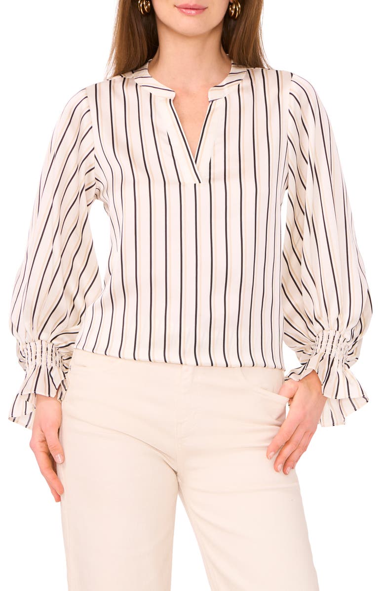 Vince Camuto Ruffle Cuff Top, Main, color, New Ivory