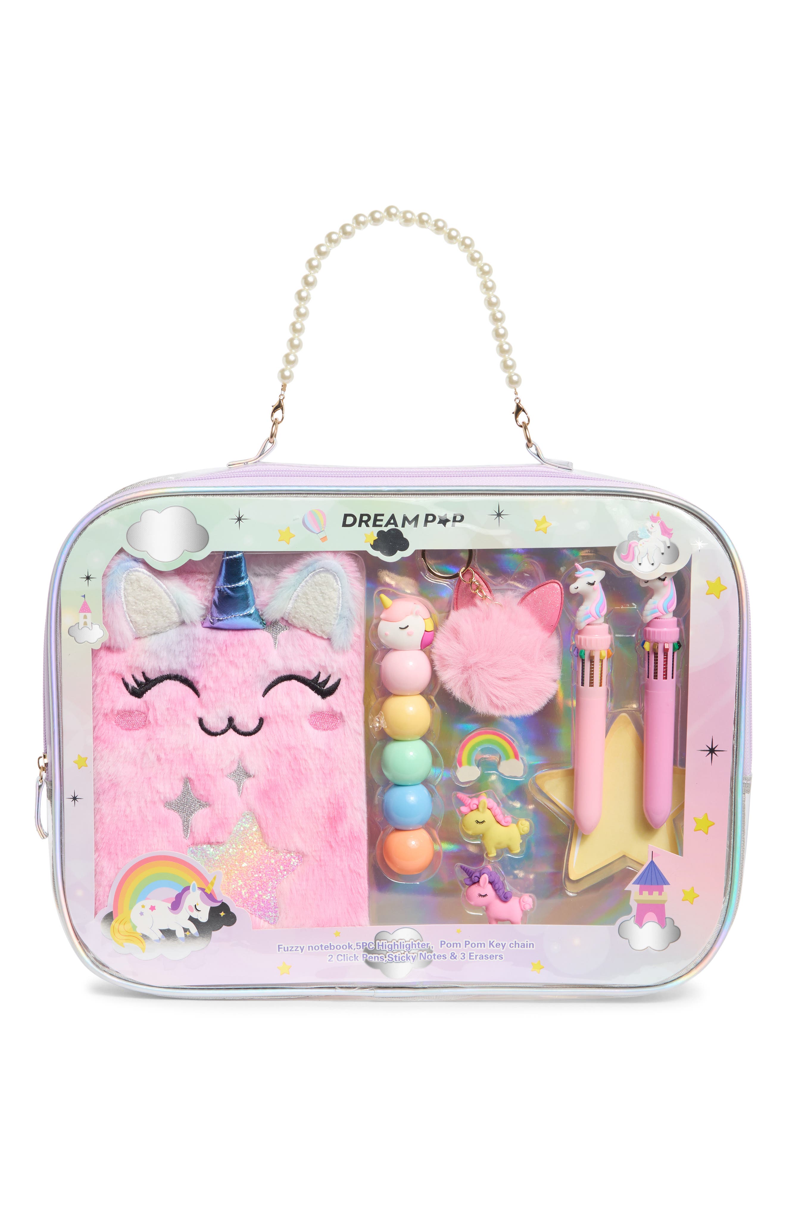 SIMPLE PLEASURES Kids' Rainbow Unicorn Stationary Set