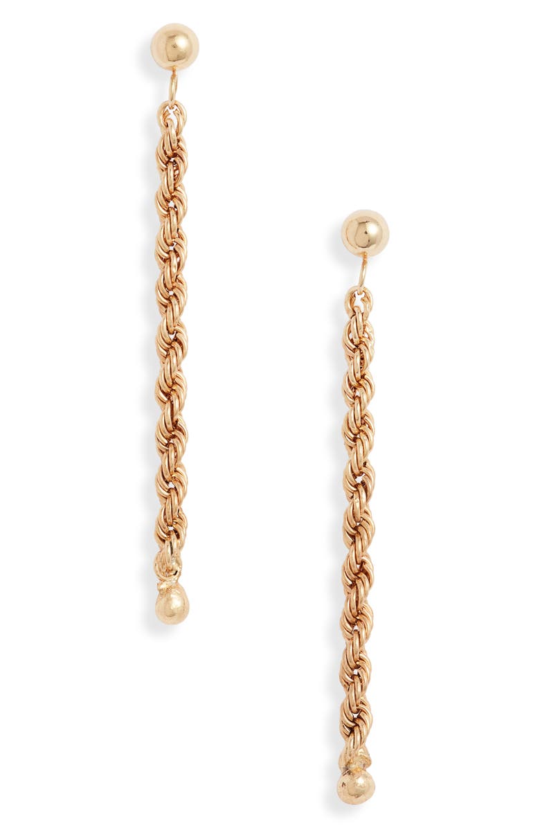 Bony Levy 14K Gold Textured Linear Earrings, Main, color, 