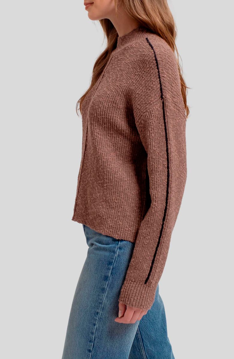 Blu Pepper Stripe Mock Neck Sweater, Alternate, color,