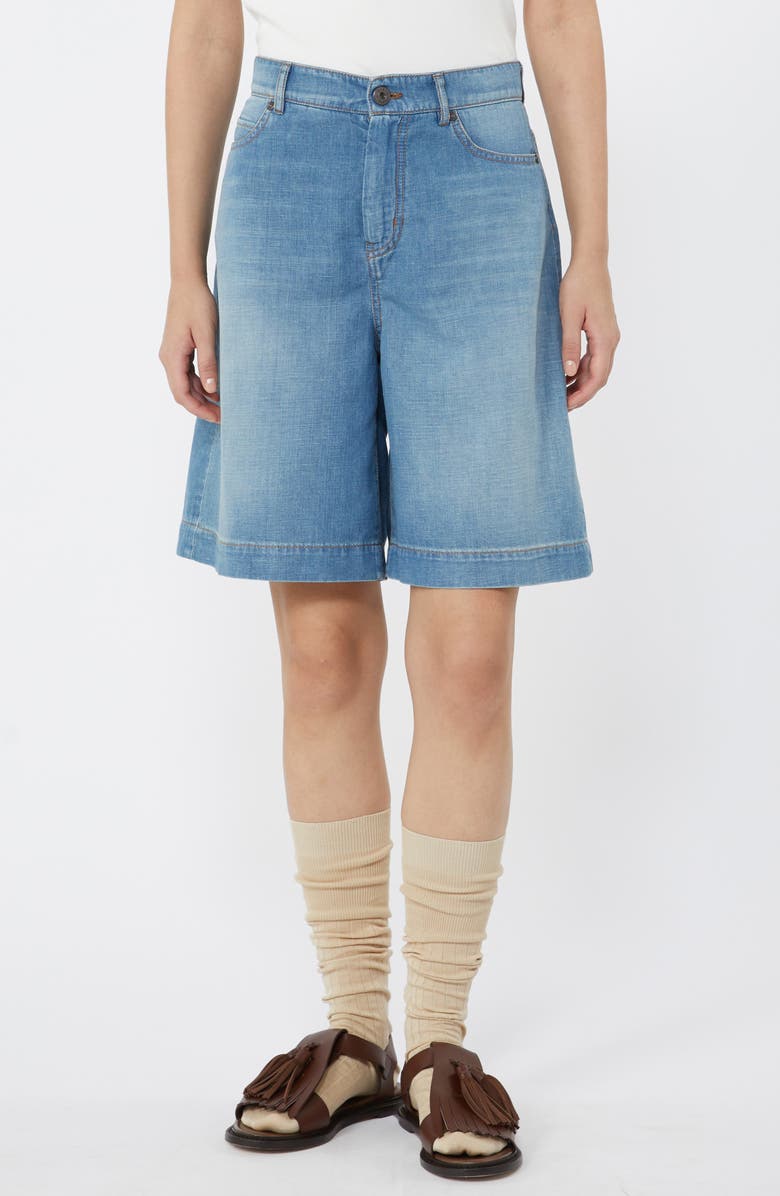 Weekend Max Mara Dozono Denim Shorts, Main, color, 