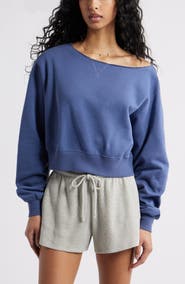 BP. Fleece Off the Shoulder Sweatshirt