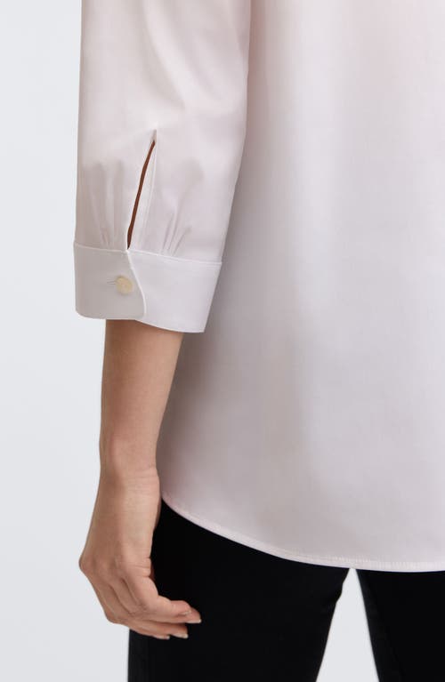Foxcroft Juliet Three-quarter Sleeve Button-up Shirt In White