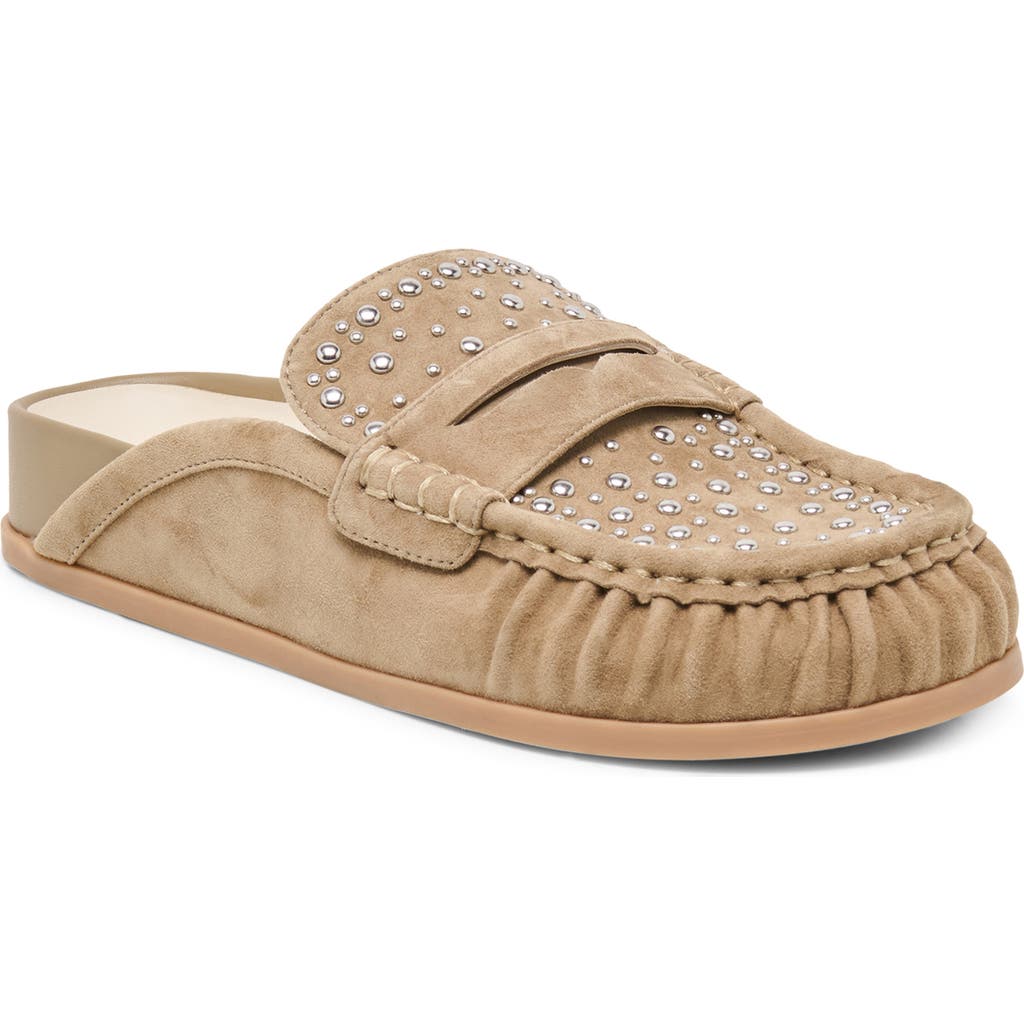 Dolce Vita Jodero Stud Mule in Taupe Suede at Nordstrom, Size 10