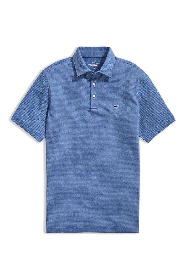 St. Jean Stripe Sankaty Performance Polo, Main, color, BLUE DEPTH TEJEDA