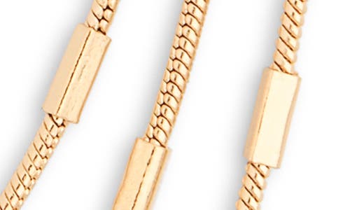 Nordstrom Rack Triple Layer Bar Chain Necklace In Gold