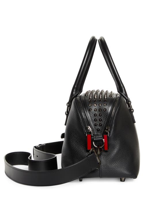 Christian Louboutin Funky Empire Leather Bowling Satchel In Black