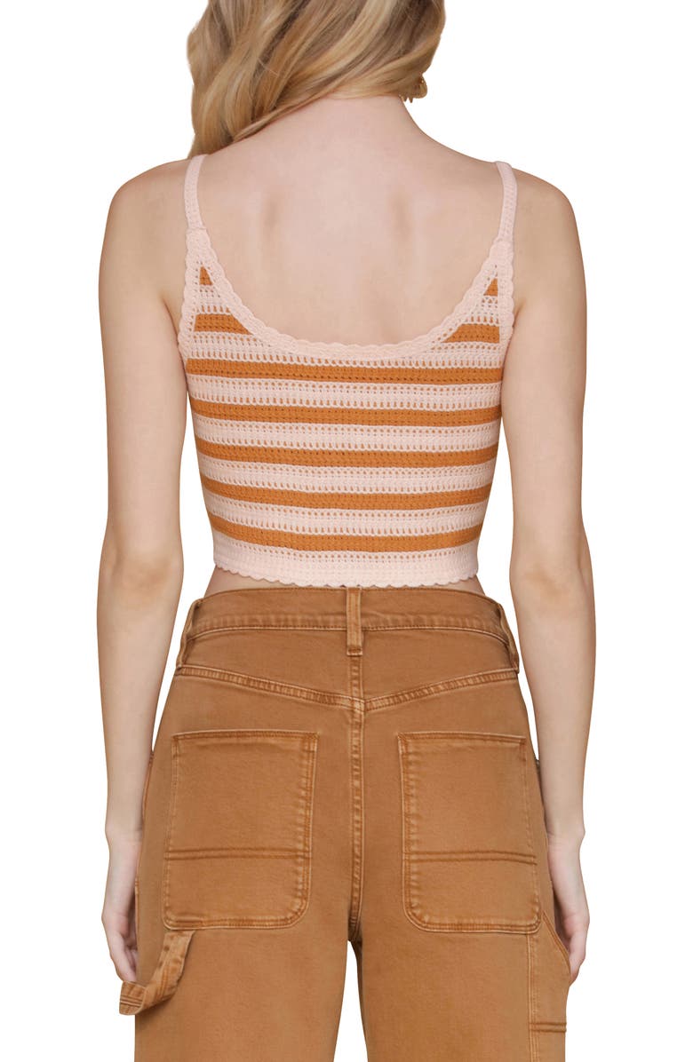 Avec Les Filles Heart Crochet Crop Tank, Alternate, color,